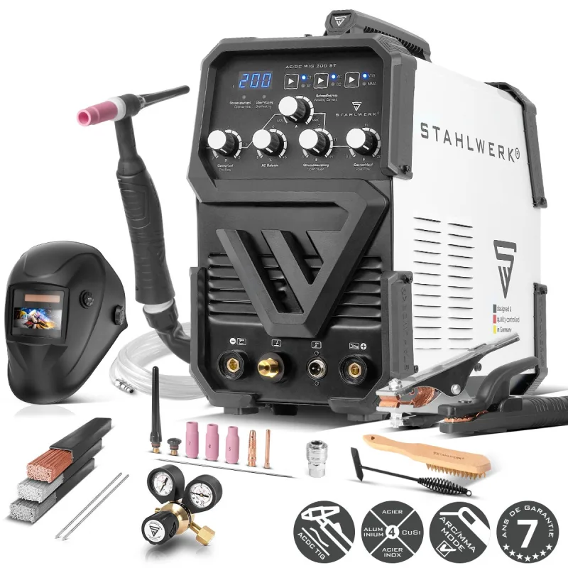 Stahlwerk soldadora combi ac/dc tig 200 st igbt totalmente equipada 200 amperios