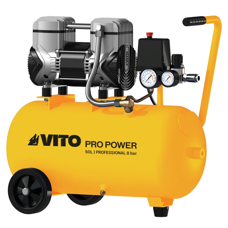 Compresor silencioso sin aceite 50l 8 ba