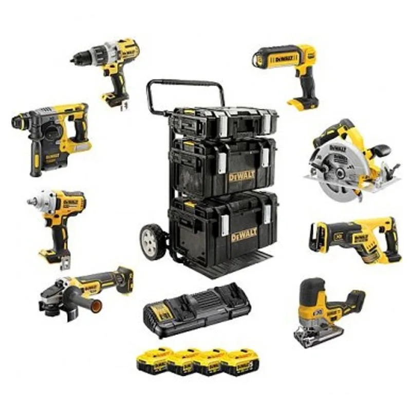 Dewalt kit dck856p4 (dcd996 +dcf894 +dch273 +dcg405 +dcs367 +dcs355 +dcs570 +dcl050 +4 x 5,0ah +dcb132 +ds150+ds300+ds400+carro)