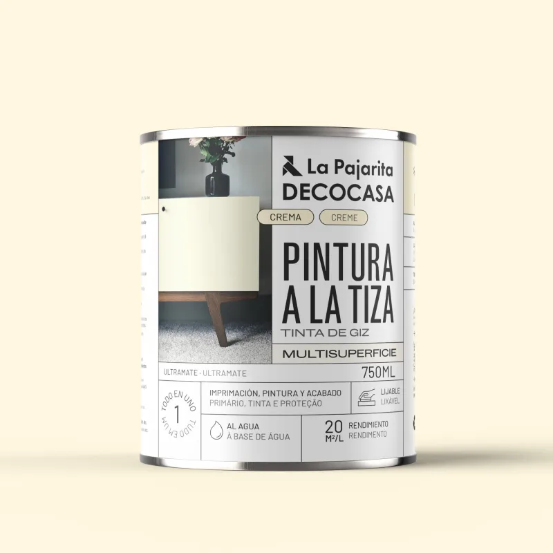Pintura a la tiza la pajarita 750ml crema