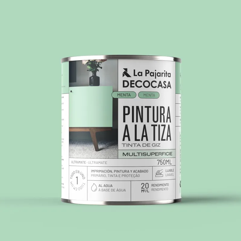 Pintura a la tiza la pajarita 750ml menta