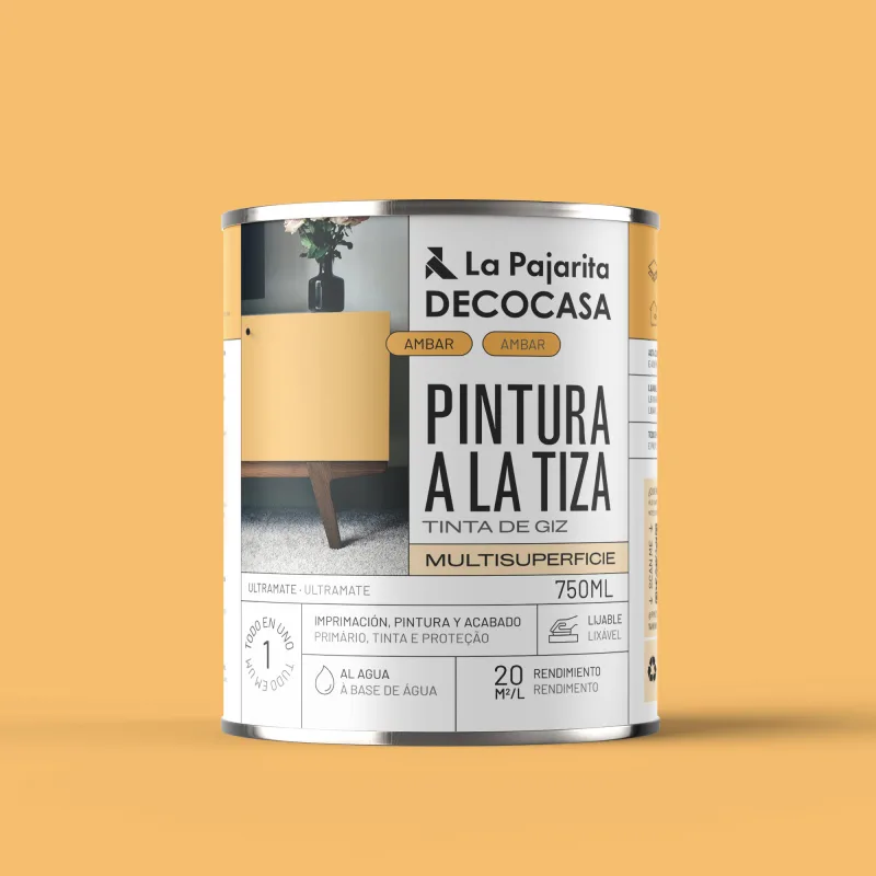 Pintura a la tiza la pajarita 750ml ambar