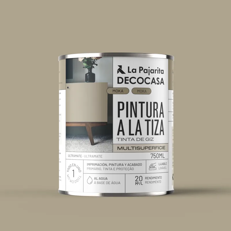 Pintura a la tiza la pajarita 750ml moka