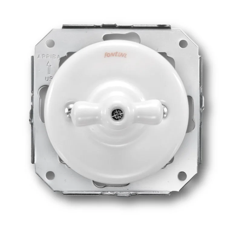 Interruptor para persiana fontini garby colonial de porcelana blanco