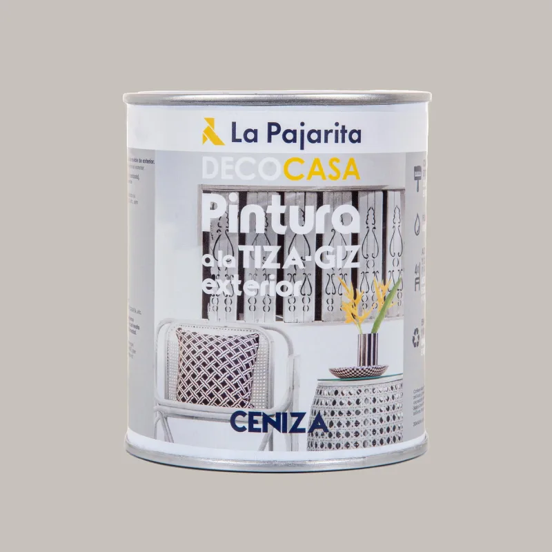 Pintura a la tiza exterior la pajarita 750ml ceniza