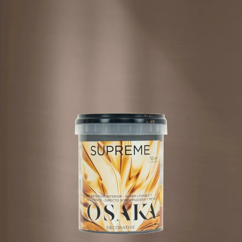 Pintura decorativa con efectos metal supreme metal osaka color nogal 1 litro