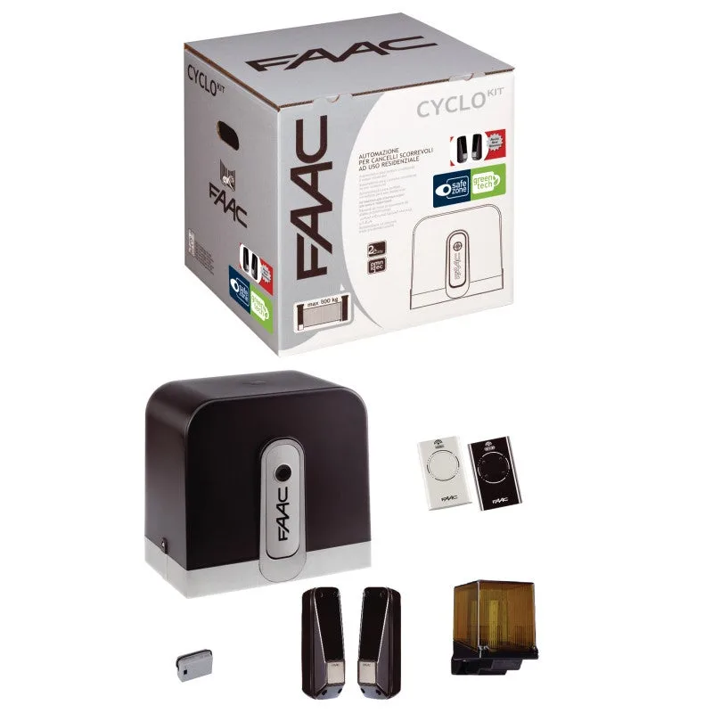 Kit cyclo integral faac c720 motorisation coulissant 400kg 24v