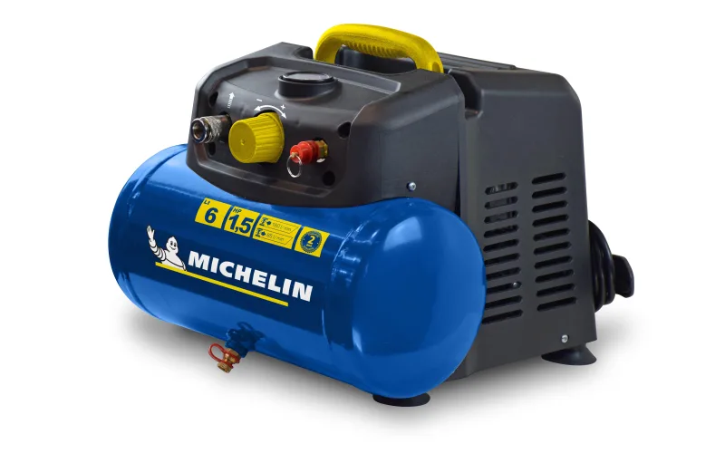 Compresor michelin bl6/1100 sin aceite de 1.5 cv y 6l de depósito