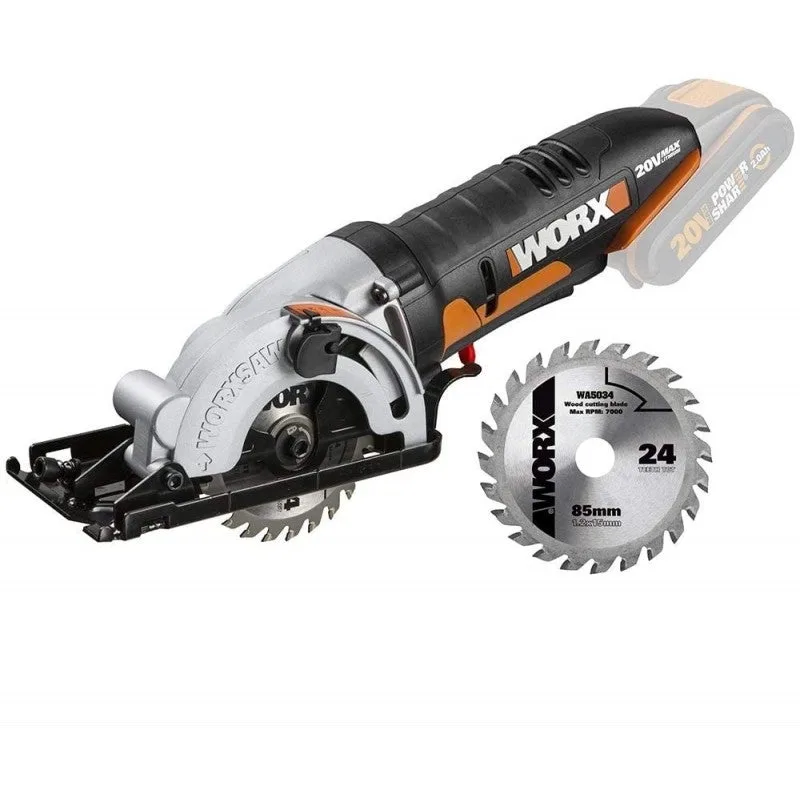 Wx527.9 - sierra circular worxsaw 27mm 20v sin batería worx diy wx527.9