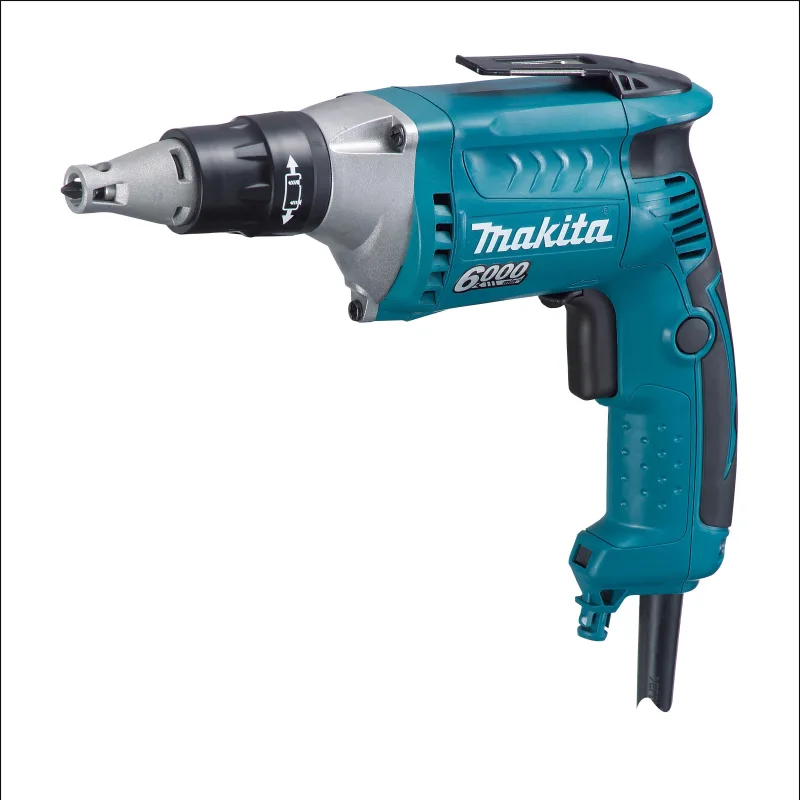 Atornillador con cable makita 570w - incluye 2 puntas ph2, cable de conexión rápida y portapuntas magnético 60mm y tope de profundidad - fs6300r