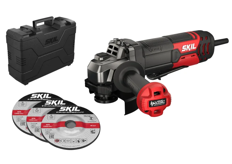 Amoladora con cable skil amoladora 850w disco 125mm + maletín y 3 discos