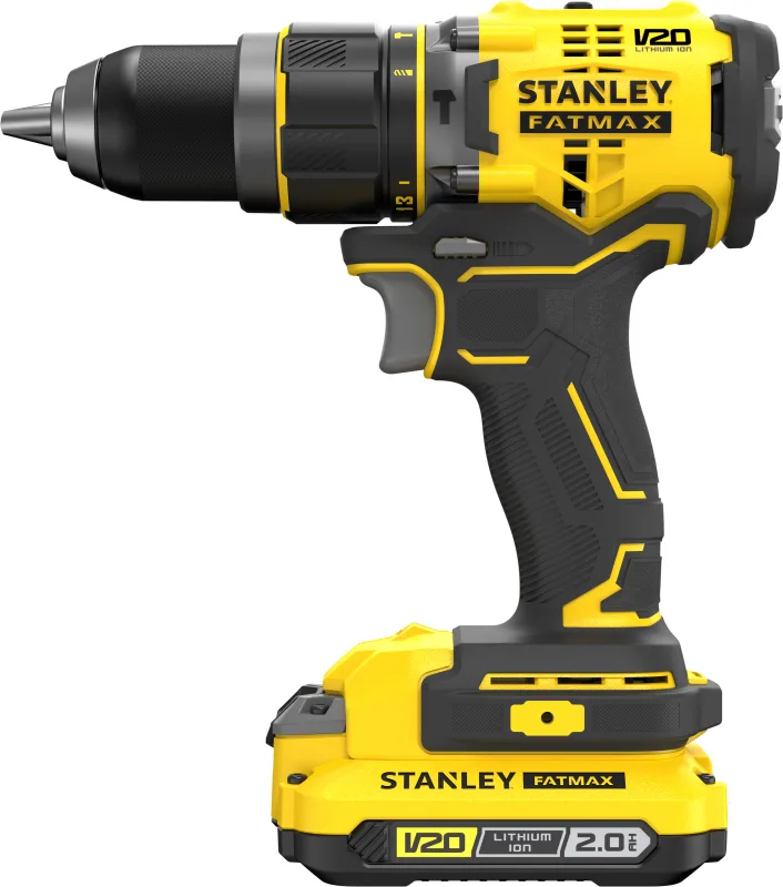 Taladro percutor a batería stanley fatmax 18v brushless - 2 baterias - sfmcd721d2k-qw