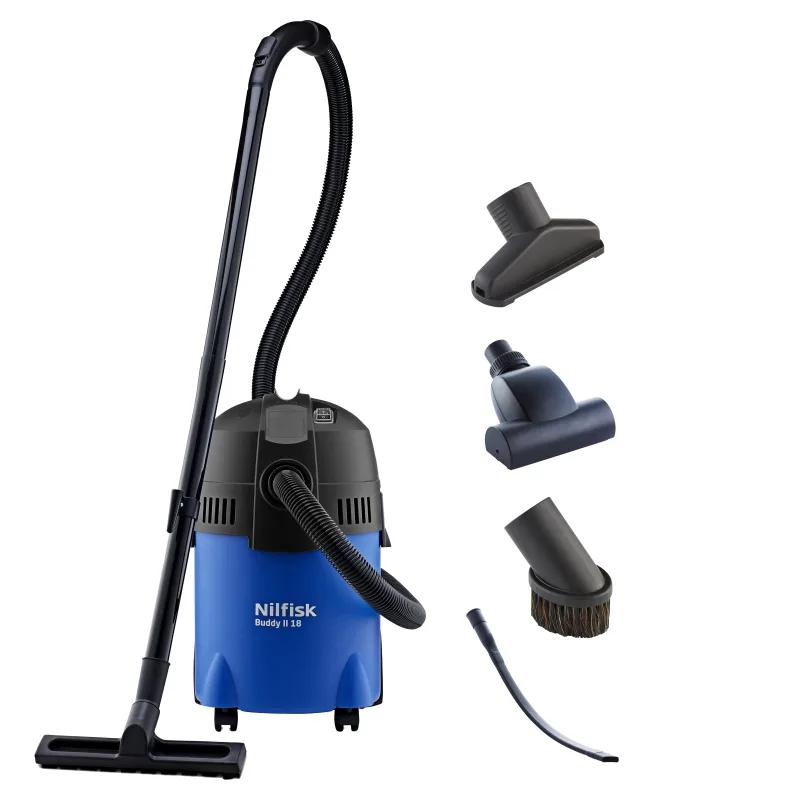 Aspirador nilfisk buddy ii 18 premium car, 18l y 1200w + kit de limpieza coche