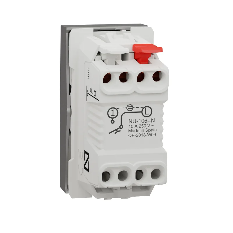 Pulsador led 1 módulo new única aluminio