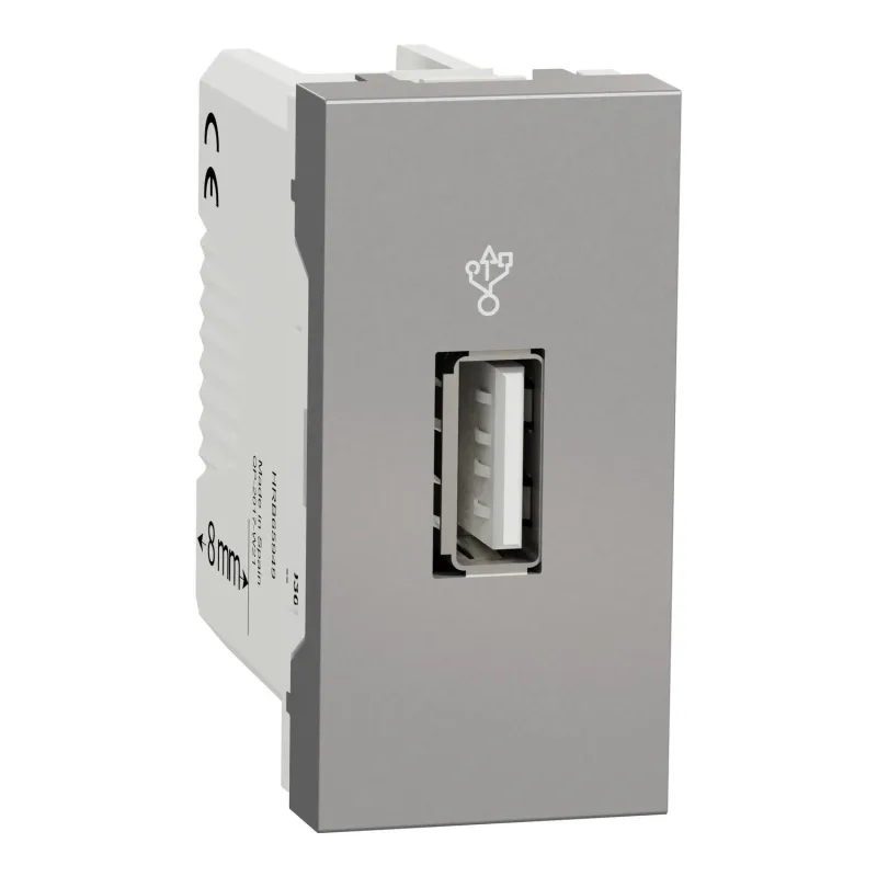 Toma cargador usb 3. 0 scheneider new unica aluminio
