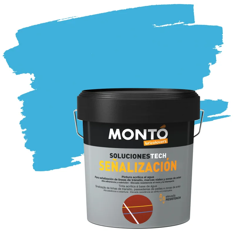 Pintura suelo color azul para hormigón montó semi mate 4l base agua