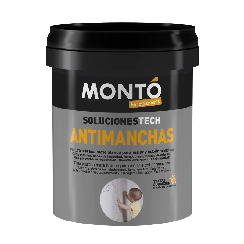 Pintura interior antimanchas montó 750 ml blanco
