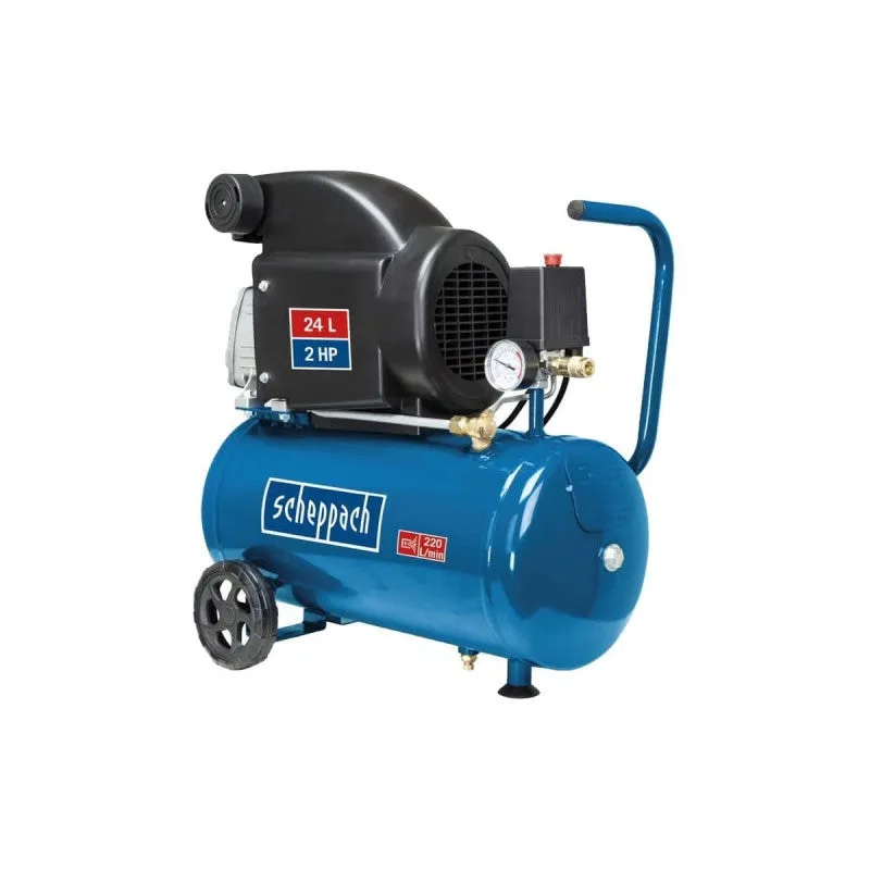 Compresor de aire lubricado scheppach 1500w 8bar 24 litros - 5906135901