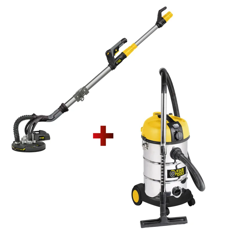 Aspirador para yeso fartools 30l + lijadora pared