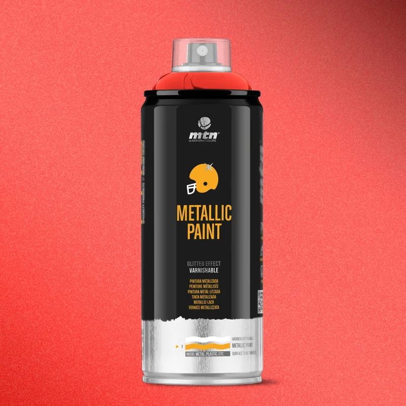Spray pintura montana pro metalizado rojo r-3032 400ml