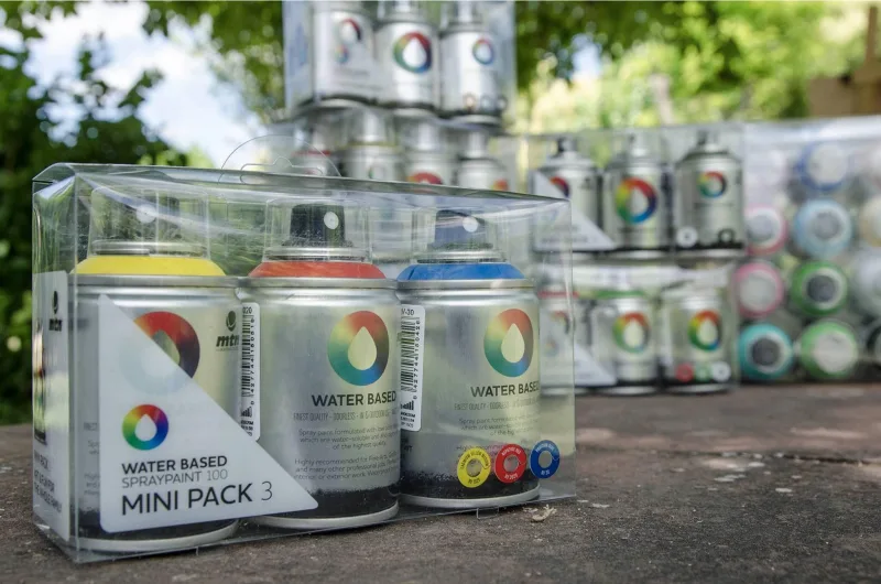 Pack 3 sprays pintura montana wb 100 ml (rojo-amarillo-azul)