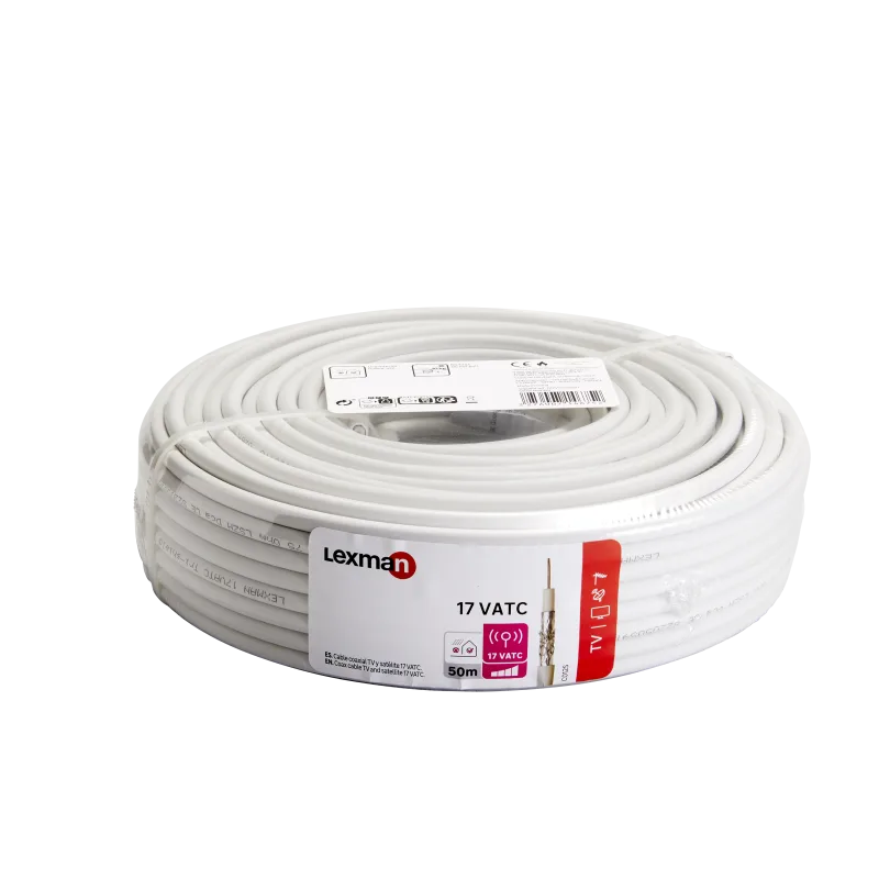 Cable tv 17 vatc 50m blanco fc-d lexman