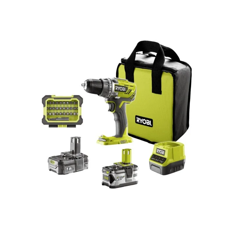 Ryobi r18dd3-2415bsa31: 18v one+ cordless drill (24 torque levels, keyless chuck with automatic spindle lock)