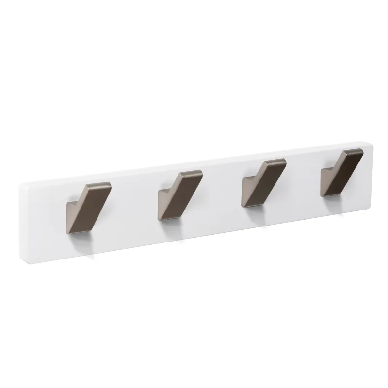 Perchero de pared de madera multicolor con 4 ganchos