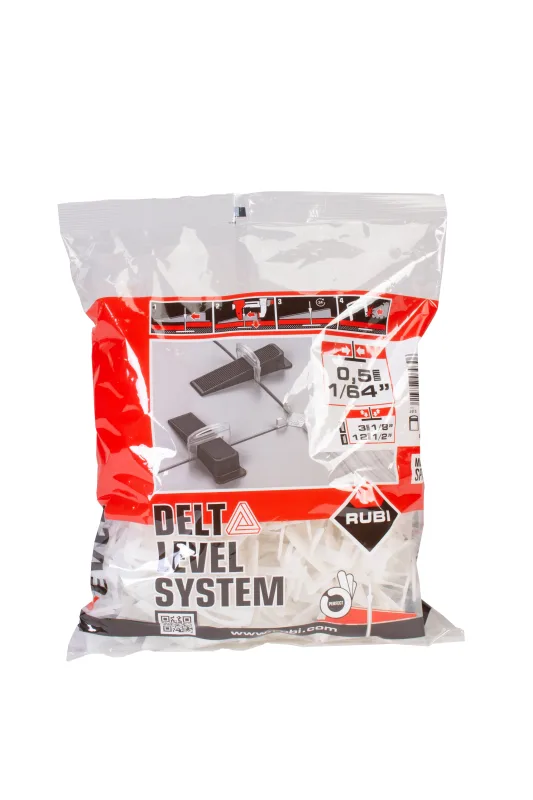 Brida sistema nivelación delta rubi - 0,5 mm (3-12 mm) - 200 unidades