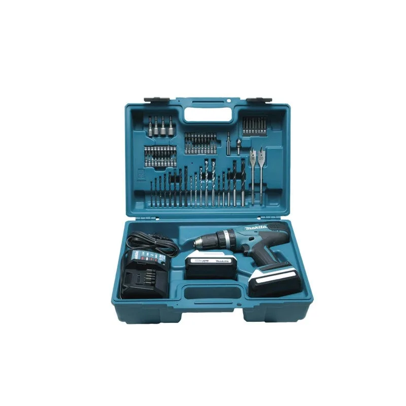 Taladro percutor a batería - 18 v li-ion 1,5 ah ø 13 mm (kit de accesorios)