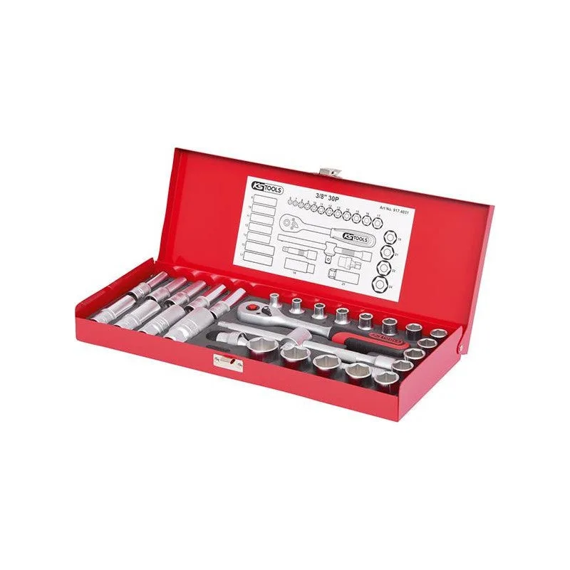 Ks tools 3/8 coffret de douilles, 30 pcs