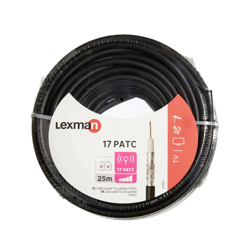 Cable tv 17 patc 25m blanco fc-d lexman