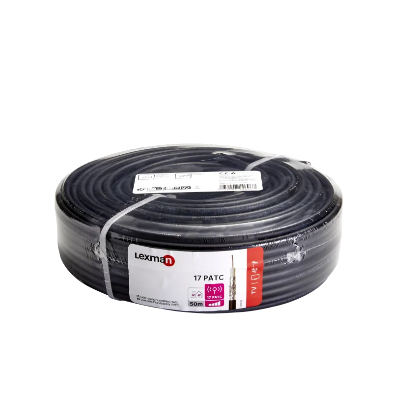 Cable tv 17 patc 50m blanco fc-d lexman