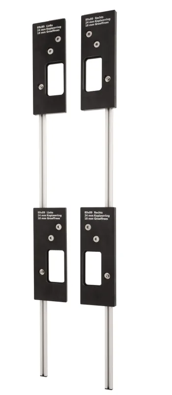 Juego de bisagras de fresado 89 x 89 mm - 4 piezas