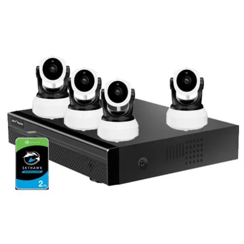 Kit diytech grabador nvr ip 16ch onvif + 4 cámaras diy-24s