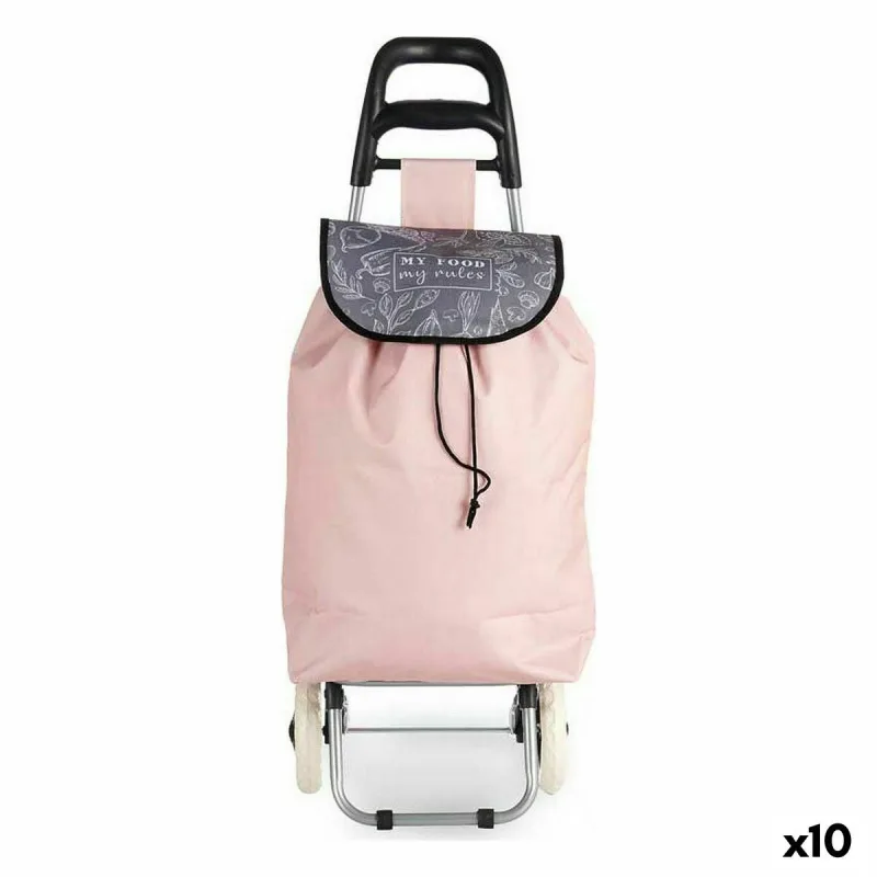 Carro de compra rosa 3,3 l 20 x 95 x 34 cm (10 unidades)