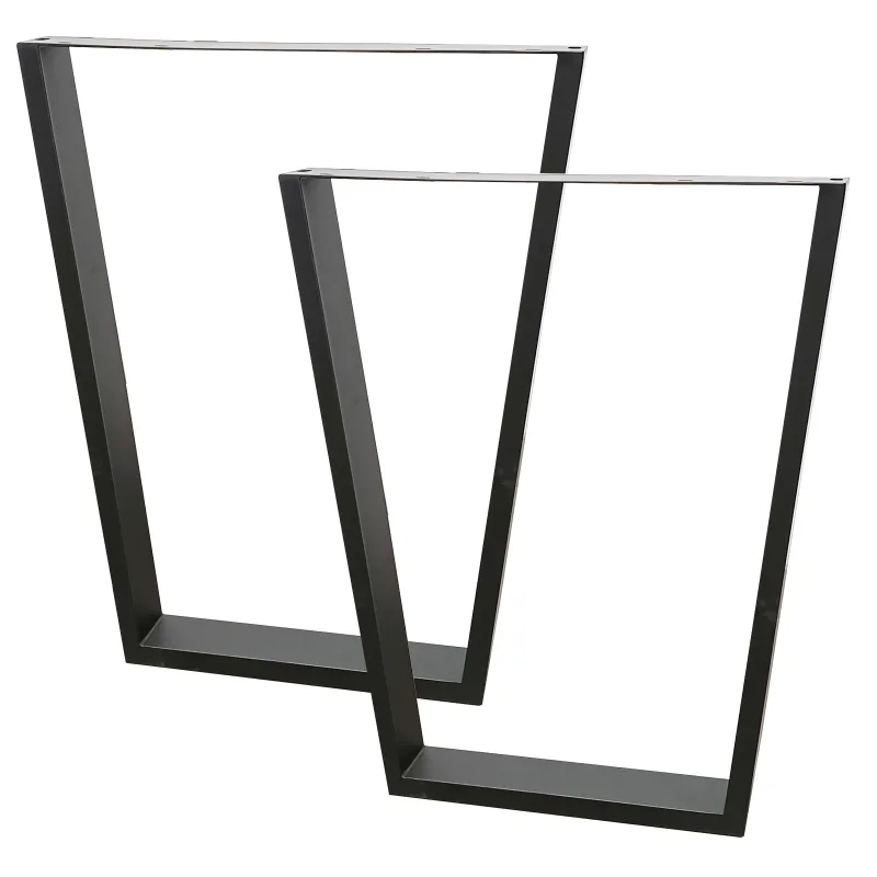 M.pascual - patas para mesa de comedor | negra | 58x71cm | forma trapecio | 2 unidades