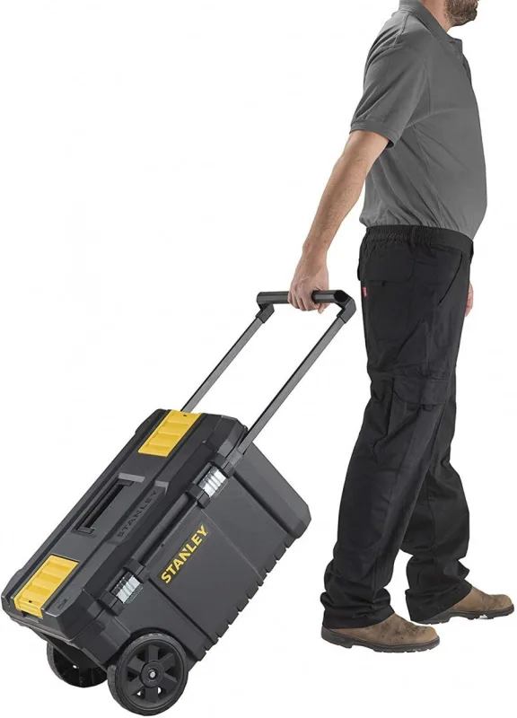 Carro organizador de herramientas con cajón y asa essential stanley stst1-80150