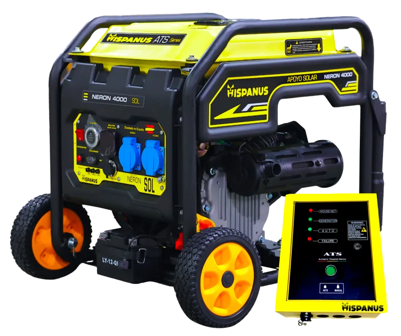 Generador apoyo solar 4000w para carga de baterías hispanus neron ats / sol