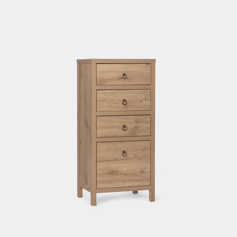 Cajonera en madera color natural livorno