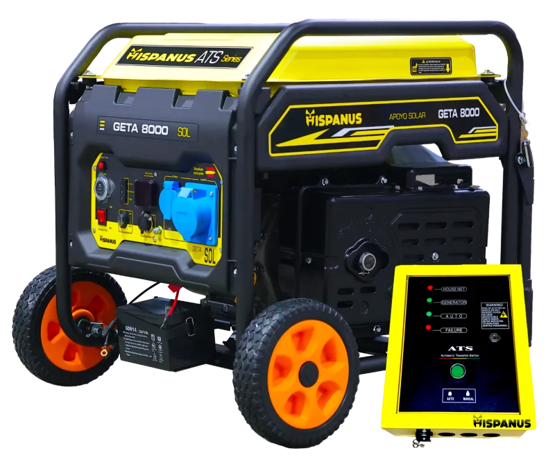 Generador apoyo solar 8000w para carga de baterías hispanus geta ats / sol
