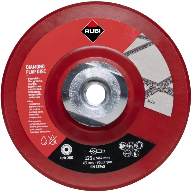 Rubi 32939 200 grit fino disco ø125