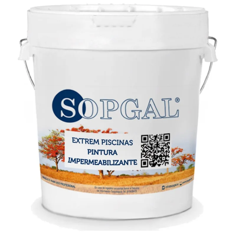 Sopgal pintura extrem piscinas 5kg (azul) - diseñada para impermeabilizar y proteger piscinas, estanques, fuentes, depósitos de agua...