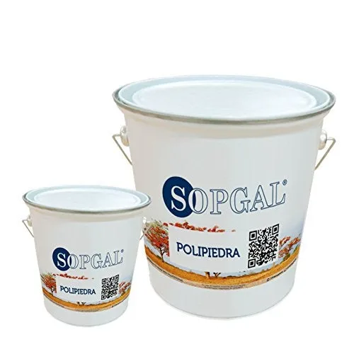 Pintura efecto piedra: polipiedra sopgal (5+1kg - piedra país) - revestimiento impermeabilizante para exteriores acabado piedra natural