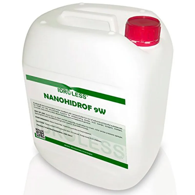 Impermeabilizante hidrofugante invisible nanohidrof 9w (10l) - evita filtraciones de agua en tejados, fachadas de piedra, cemento, ladrillo...