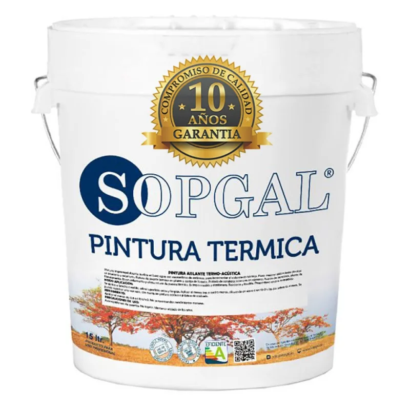 Pintura aislante térmica anticondensación para interiores (15l - carta ral) - rompe puentes térmicos y mejora la temperatura interior&nbsp;de&nbsp;la&nbsp;vivienda