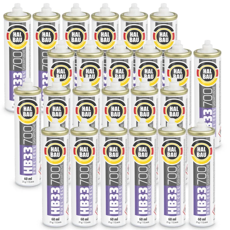 Halbau cartucho de gas para herramientas de sellado de gas 115 mm hb33 - 24 uds.