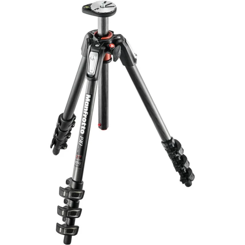 Manfrotto mt190cxpro4 treppiede foto, colonna posizionabile a 90�, 4 sezioni in carbonio, nero/antracite