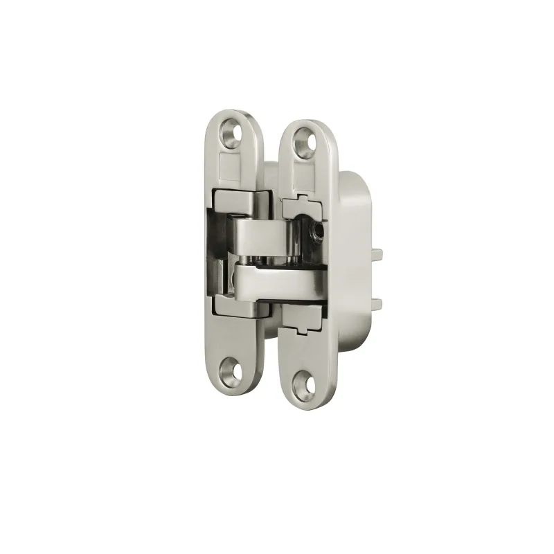 2 bisagras ocultas de zamak niquelado y 6x mm