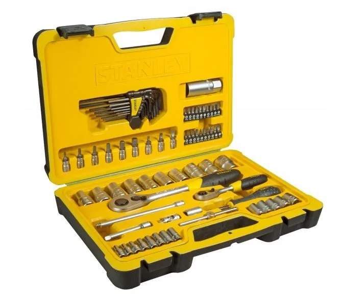 Juego llaves stanley 1/4,1/2 75 uds.